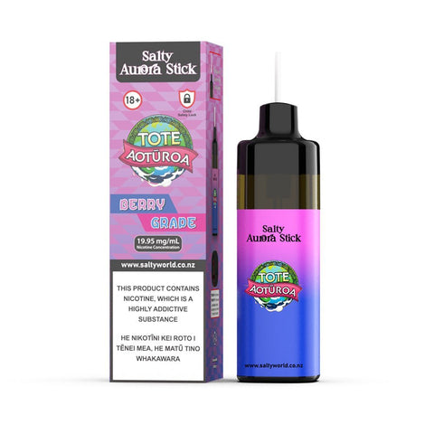 Berry Grape - Salty AURORA STICK Disposable Vape | Shosha Vape NZ