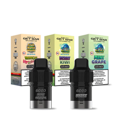 Salty Get Bar Replacement Pods | Shosha Vape NZ