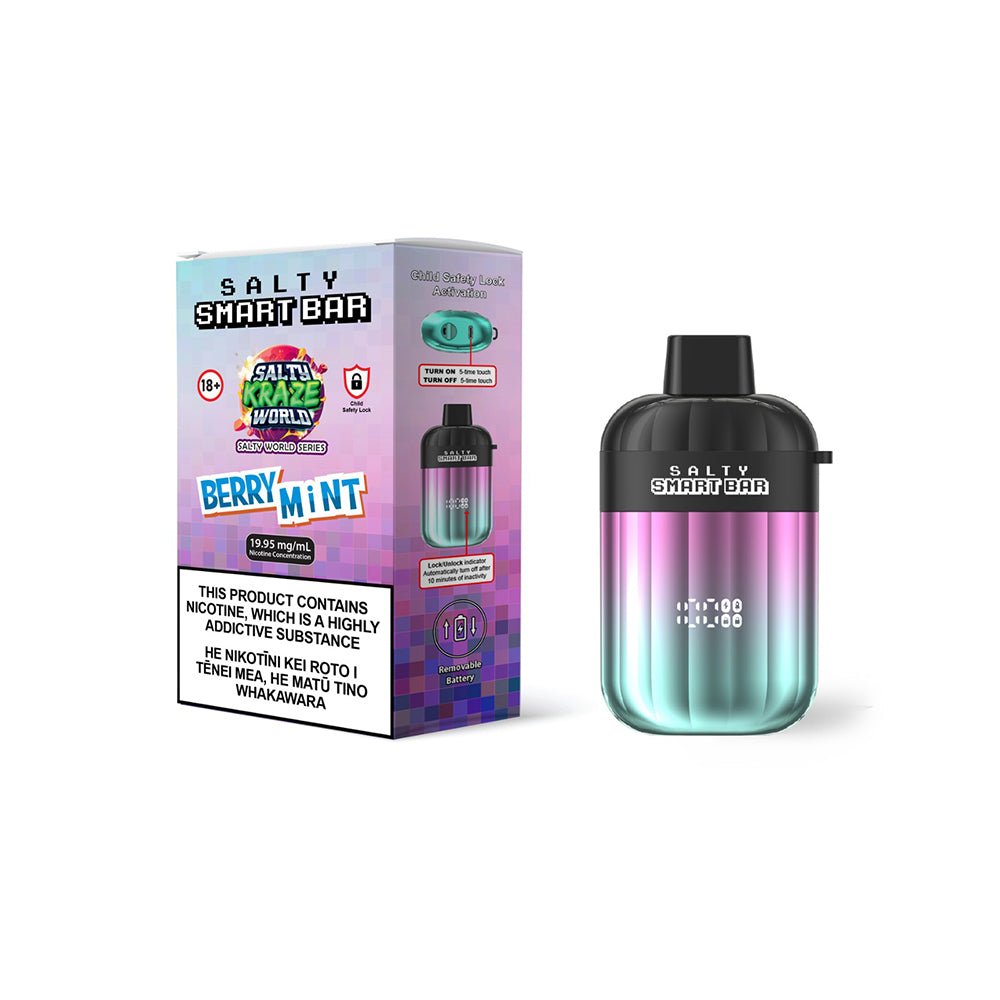 Salty Smart Bar Berry Mint Disposable Vape | Shosha Vape NZ