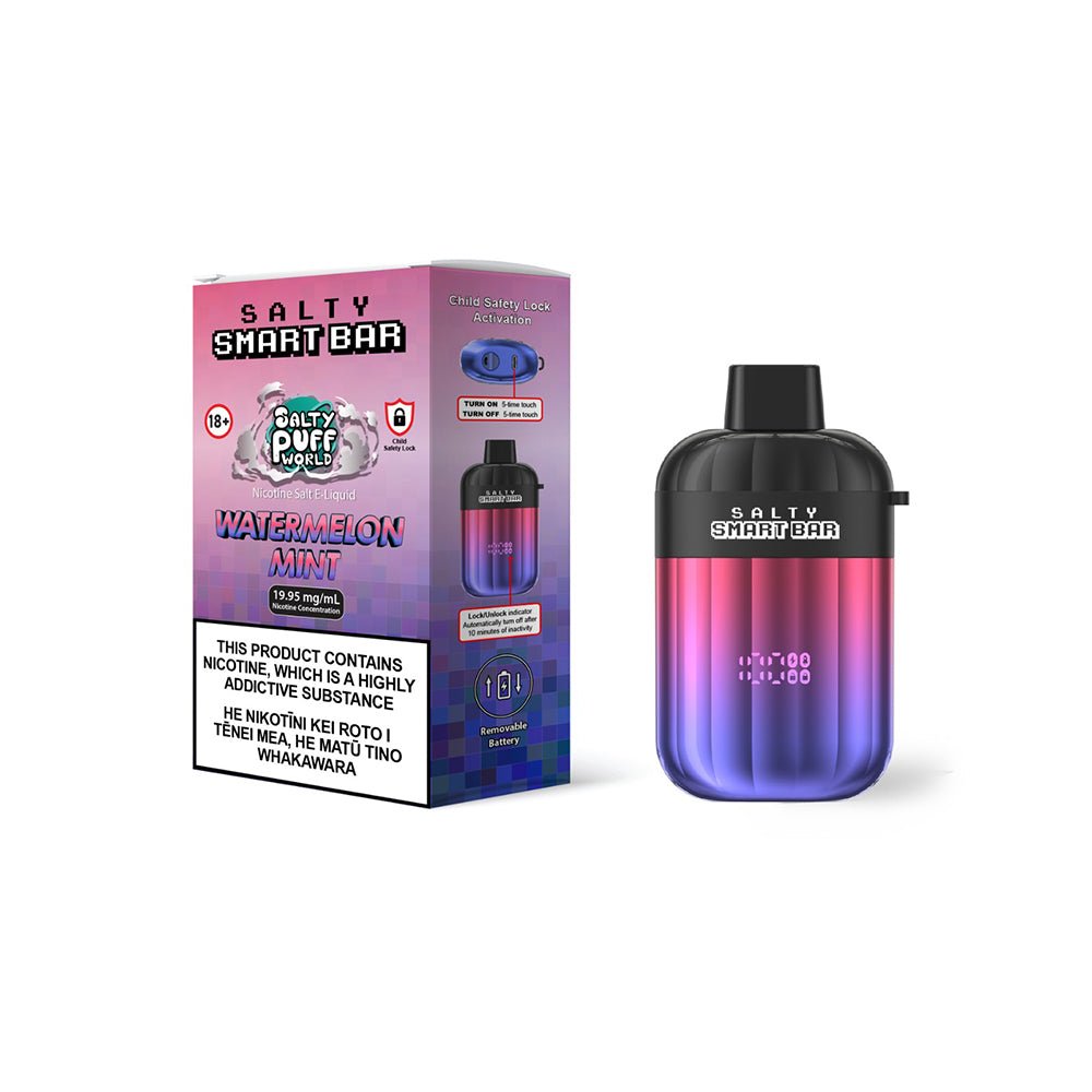 Salty Smart Bar Watermelon Mint Disposable Vape | Shosha Vape NZ